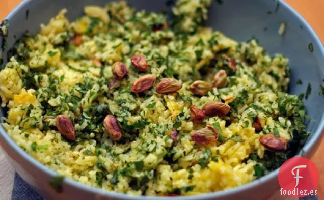 Cena de esta Noche: Arroz Verde con Pistachos