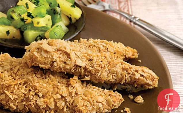 Pollo con Costra de Chips de Tortilla