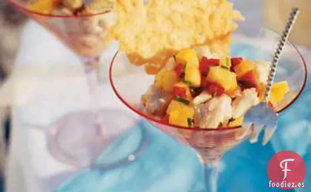 Cóctel de Cangrejo con Patatas Fritas de Parmesano