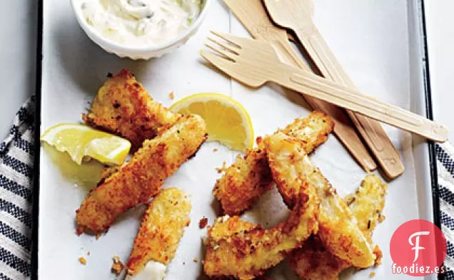 Palitos de Pescado Con Costra de Panko