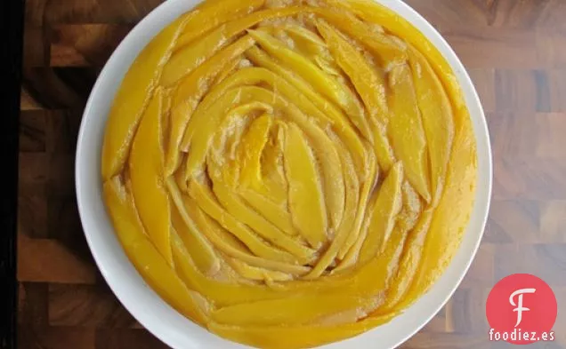 Pastel de Coco y Mango Boca Abajo