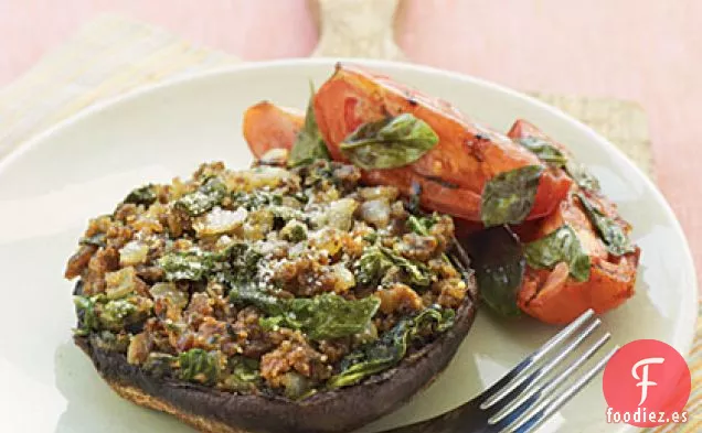 Champiñones Portobello Rellenos a la Parrilla