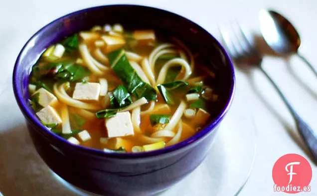 Sopa de Fideos Udon Rápida