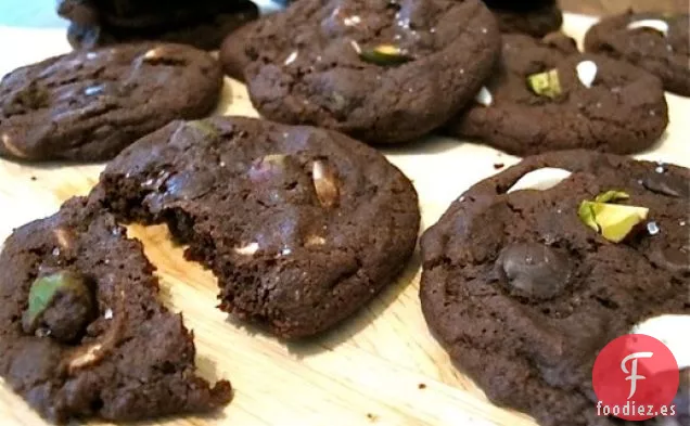 Galletas Saladas de Pistacho de Chocolate Triple