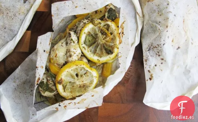 Paquetes de Pollo al Horno con especias (Pollo en Papillote)