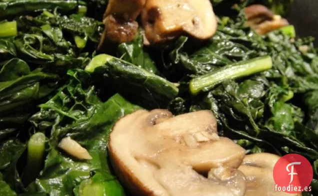 Cocina el libro: Setas con ajo y Col rizada