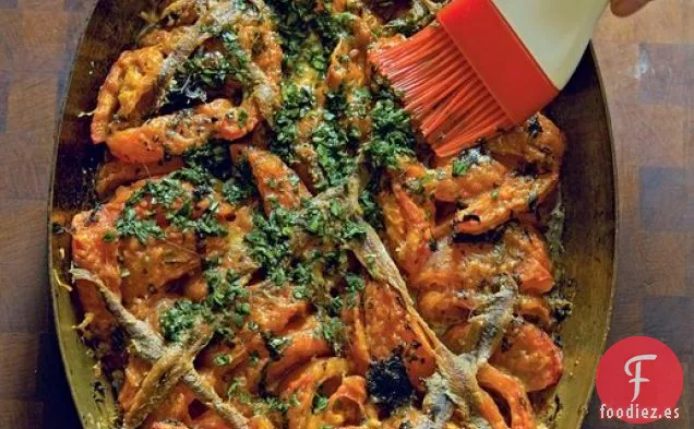 Tomate y Hierbas Gratinadas de James Peterson