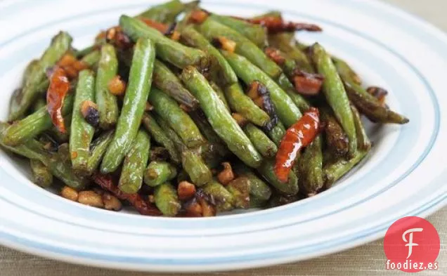 Judías Verdes Fritas secas del Libro de Cocina Chino para Llevar