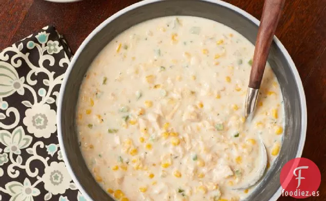 Sopa Rápida de Pollo y Maíz