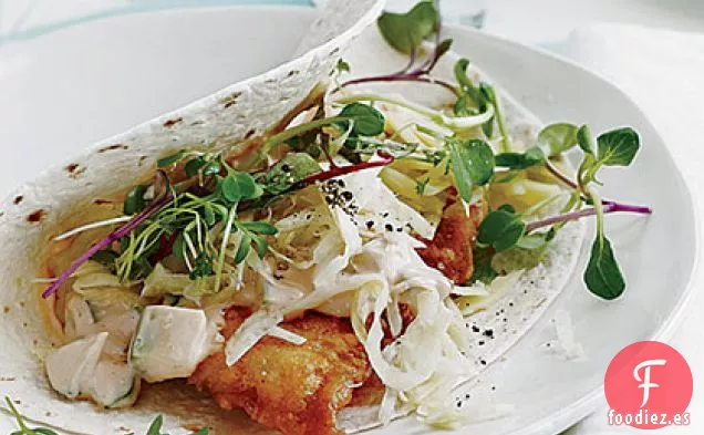 Tacos Reuben de Pescado Frito