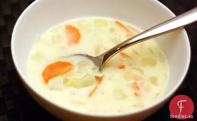 Cena de Esta Noche: Sopa de Queso Cheddar de Patata