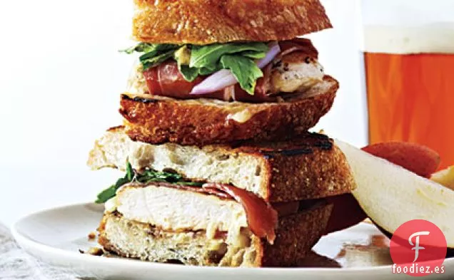 Sándwiches de Jamón, Pollo y Gruyère a la parrilla