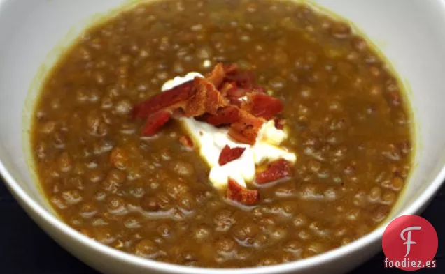 Sopa Picante de Jengibre y Lentejas Francesas