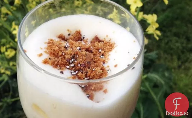 Albaricoques con Pan de Mantequilla de Trigo Tostado y Cerveza de Verano Sabayon