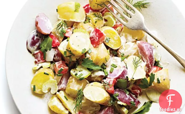 Ensalada de Patatas y Verduras con Mostaza Ranch
