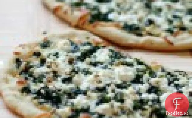 Pizza Bianca Con Queso De Cabra Y Verduras