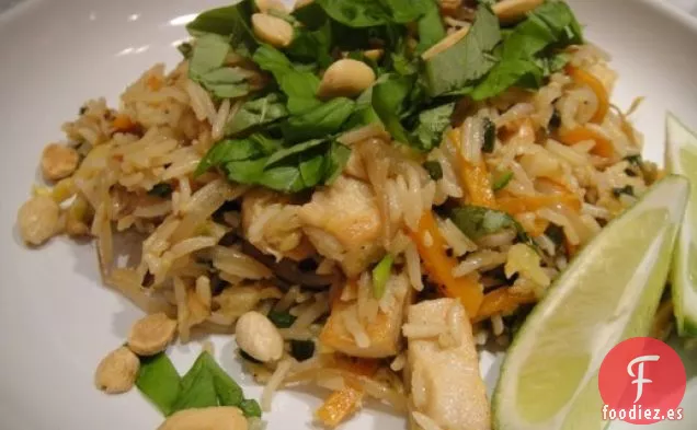 El Libro de Cocina de Food Matters': Arroz Frito Picante con Brotes de Soja, Pollo y Cacahuetes