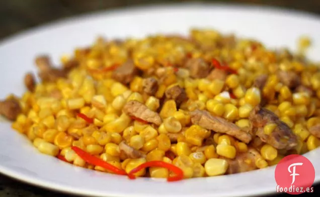 Cena esta noche: Cerdo Miao con Maíz y Chiles