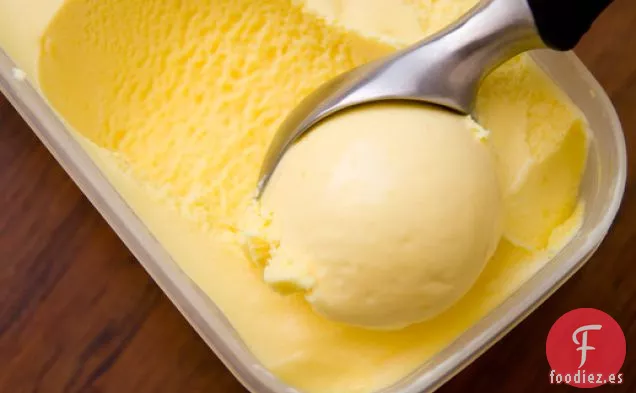 Helado de Azafrán, Miel y Naranja