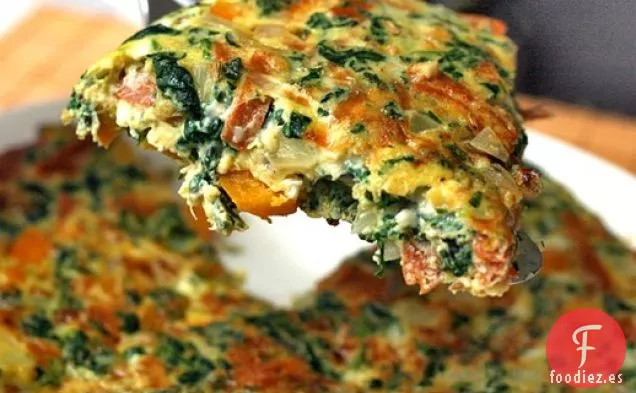 Cena de esta noche: Frittata con Pepperoni, Albahaca y Semillas de Hinojo