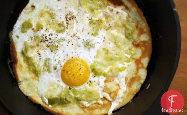 Come por Ocho dólares: Crepes de Aceite de Oliva con Puerros y Huevos