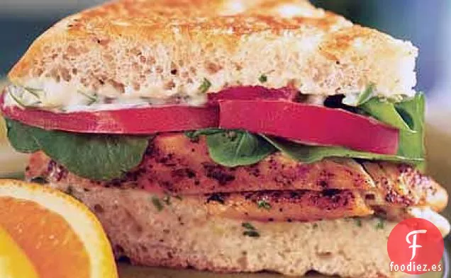 Sándwich Picante de Pollo y Rúcula