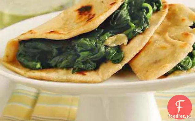 Piadini con Verduras de Ajo