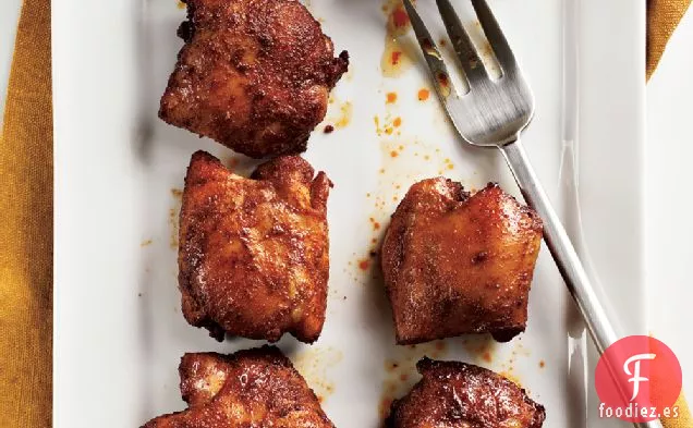 Muslos De Pollo Picantes Y Cepillados con Miel