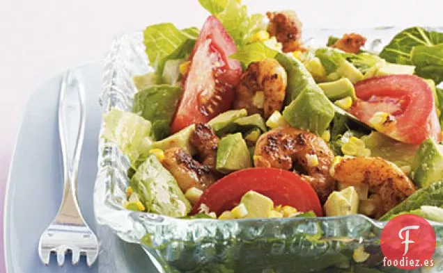 Ensalada de Camarones del Suroeste a la Parrilla con Aderezo de Comino y Lima