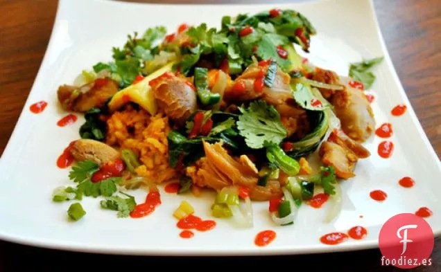 Pollo y Arroz con Cúrcuma y Coco