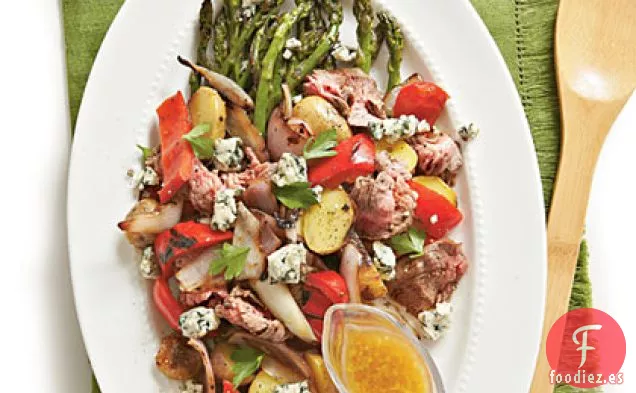 Ensalada de Patatas con Queso Azul y Carne