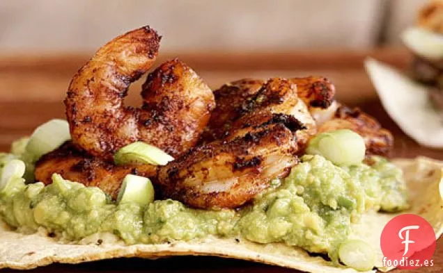 Tostadas de Camarones y Guacamole