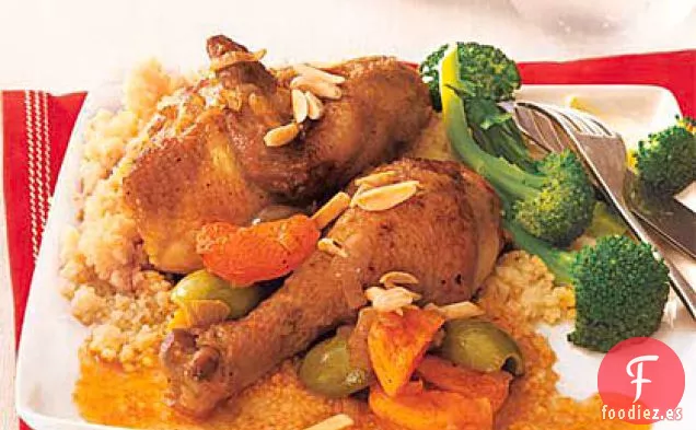 Tagine de Pollo Marroquí con Albaricoques