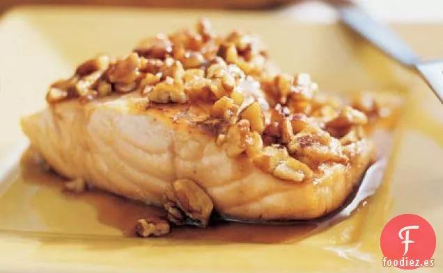 Salmón Glaseado con Praliné