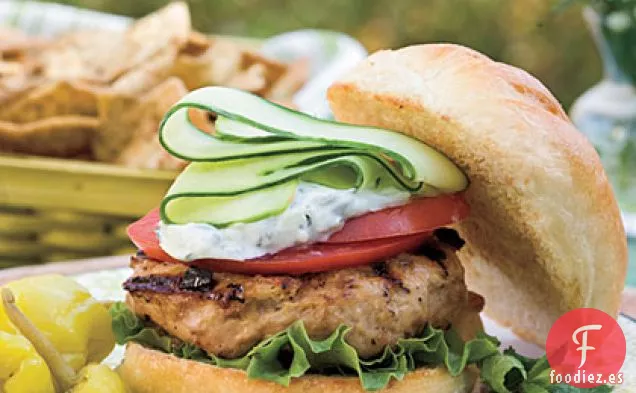 Hamburguesas Griegas de Pavo