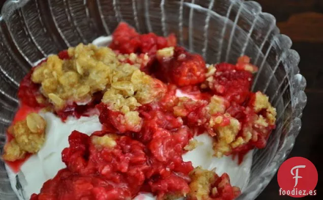 Yogur con Crumble de Frambuesa