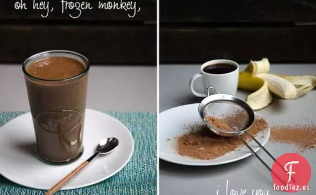 Batido de Plátano con Chocolate y Café de Mono Congelado