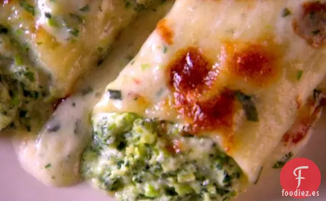 Acelgas y Manicotti de Guisantes Dulces (Invierno)