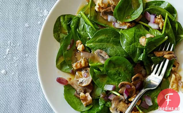 Ensalada Tibia de Espinacas y Nueces