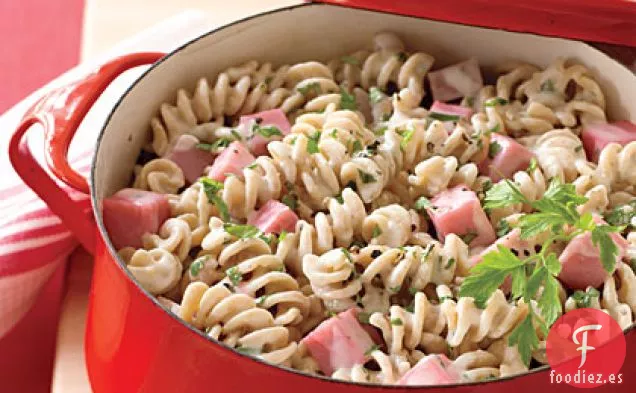Pasta con Jamón y Queso con Hierbas