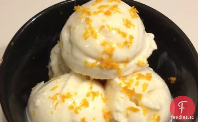 Helado de Tofu de Almendras con Remolino de Miel