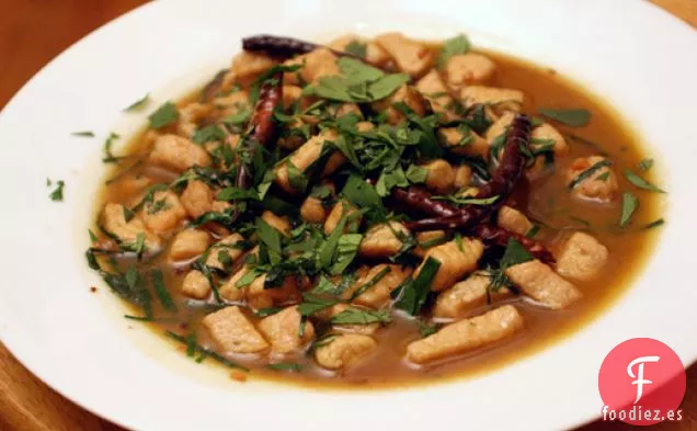 Cerdo salteado con Cebollino y Chiles