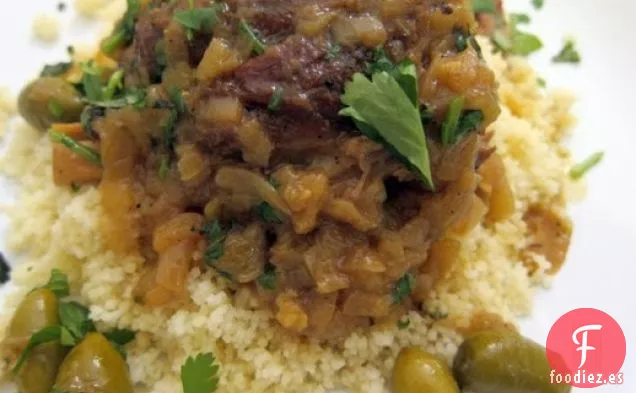 El Ingrediente Secreto (Cúrcuma): Tagine de Cordero Marroquí con Cúrcuma, Cebolla y Aceitunas