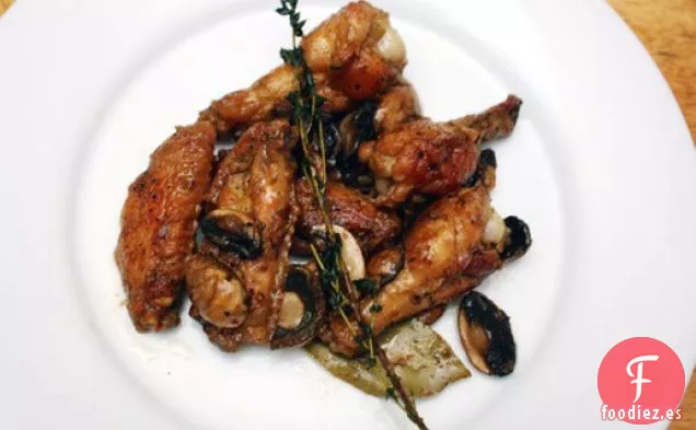 Alitas de Pollo con Setas de Ferran Adrià
