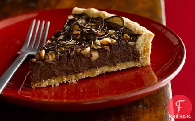 Tarta de Chocolate y Avellanas Perfumada con Naranja
