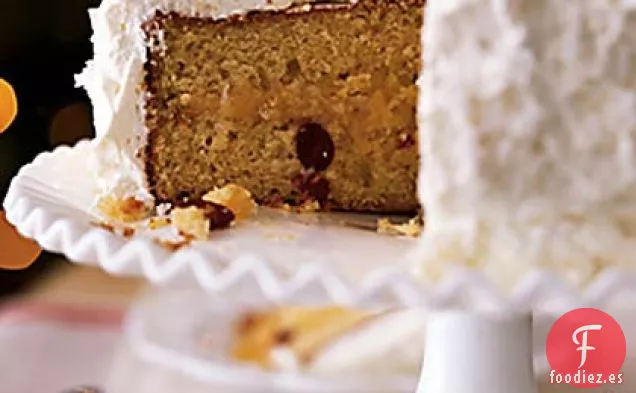 Pastel de Coco y Limón con Glaseado de Crema Batida