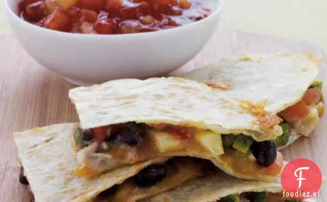 Quesadillas de Frijoles Negros y Calabacines