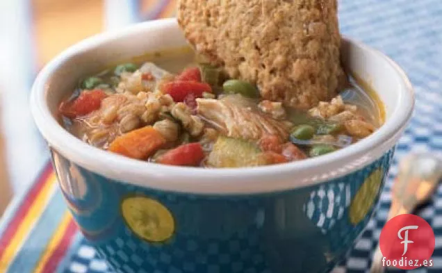 Sopa Sencilla de Pollo y Avena