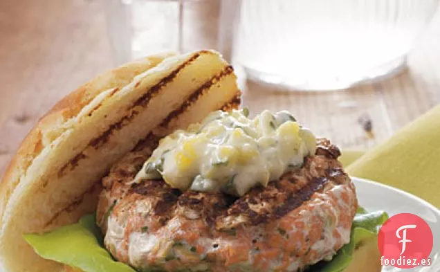 Hamburguesas de Salmón Chipotle