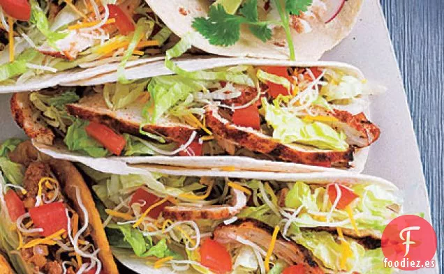 Tacos Suaves de Pollo a la Parrilla Santa Fe